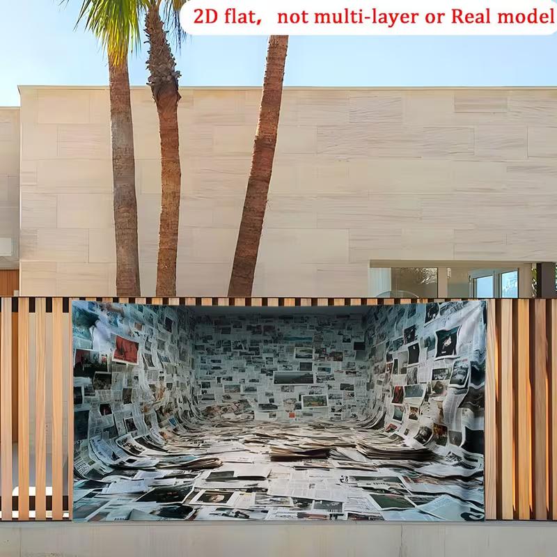 2D Retro Magazine Wall Backdrop, Newspaper Photography Background