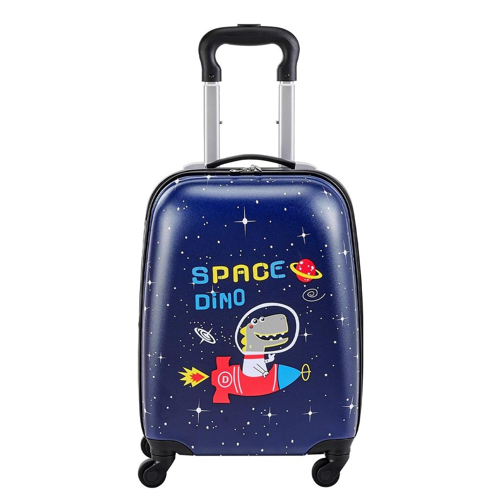 Kids Luggage Set, 2 Piece, 45.7 cm Hardside Rolling Wheels Suitcase with Hard-Shell Backpack, Dinosaur Kids Carry on Luggage Set, Holiday Birthday