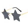 Star Shape Sun Glasses Funny Pentagram Eyewear Eyeglasses Christmas Decoration Party Glasses Rimless Sunglasses