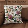 2D Vintage Botanic Floral Throw Pillow Covers** Pattern Cushion Cover Suitable For Sofa Bedroom Car Pillow Cover