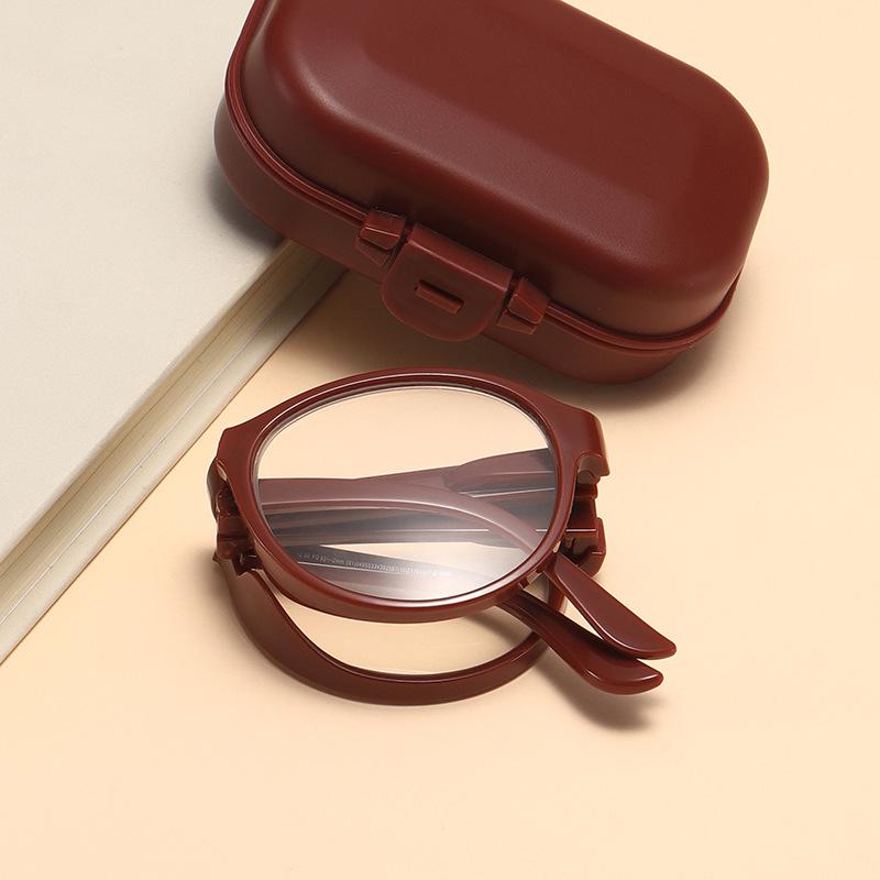 Portable Folding Anti-Blue Light HD Reading Glasses for Stylish Seniors
