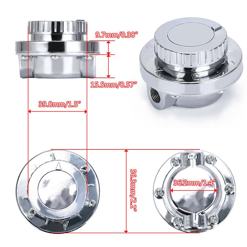 PQY - Universal 1.5 - 5 Psi Manual Adjustable Carburettor Carb Fuel Pump 5/16"(8mm) 3/8"(10mm) Fuel Line Pressure Regulator