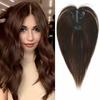 Clip In Natural Synthetic Hair Bangs Fringe Hair Pieces Middle Part Hair Extension Topper For Women Hair Loss