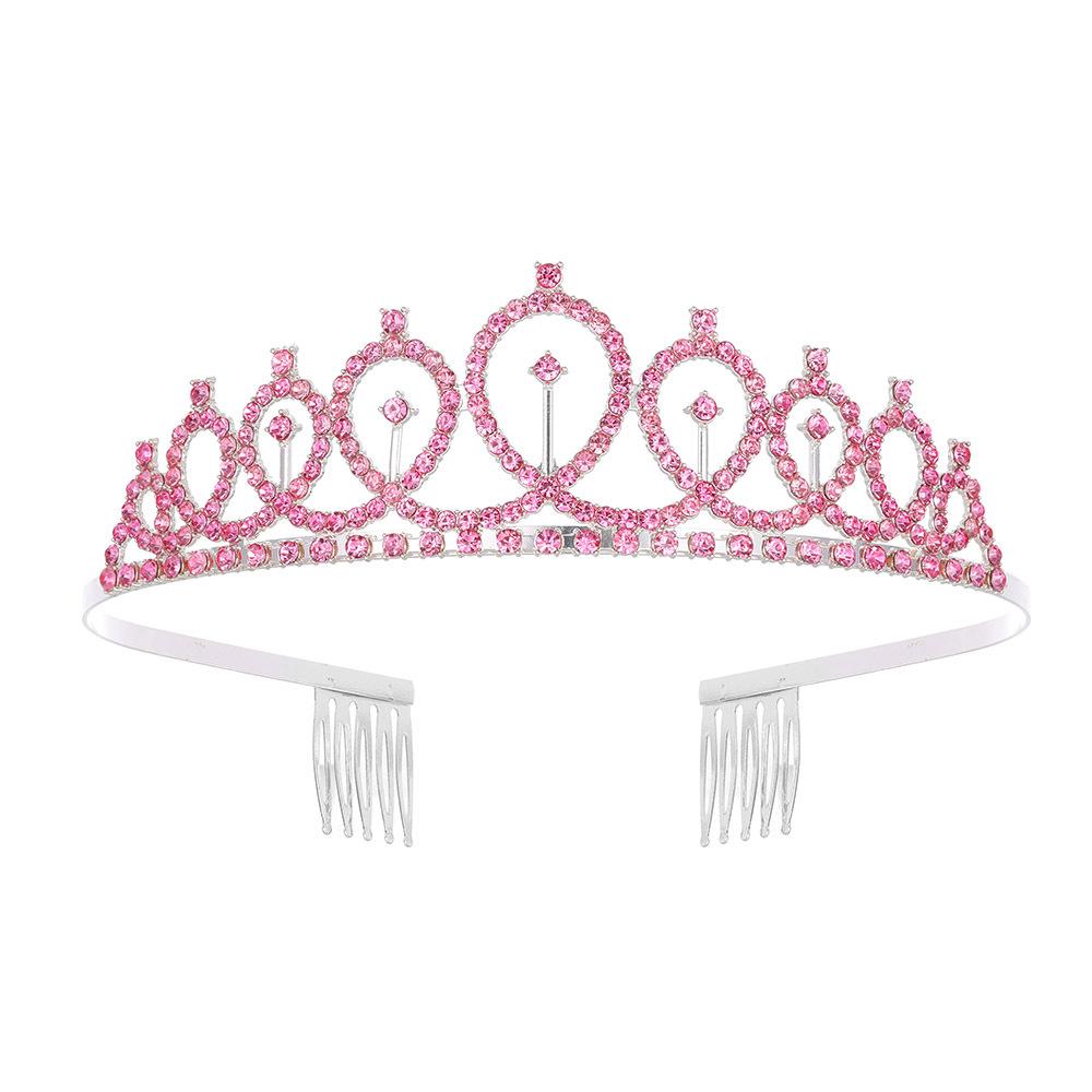 Birthday Sparkly Crown Girl Rhinestone Headband Belt Queen Etiquette with Birthday Decorating Party Supplies Estuche Alpicool