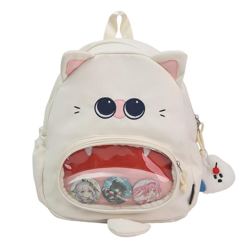 Schoolbag cute ins style, cartoon Siamese cat schoolbag female travel versatile student leisure backpack commuter work backpack