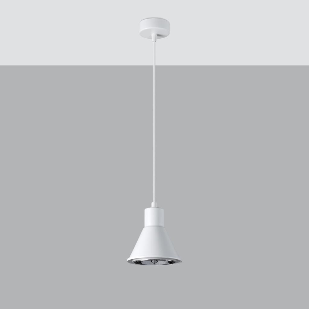 Lampa Wisząca Taleja 1 Gu10 Es111 Biały Sollux Sl.0987