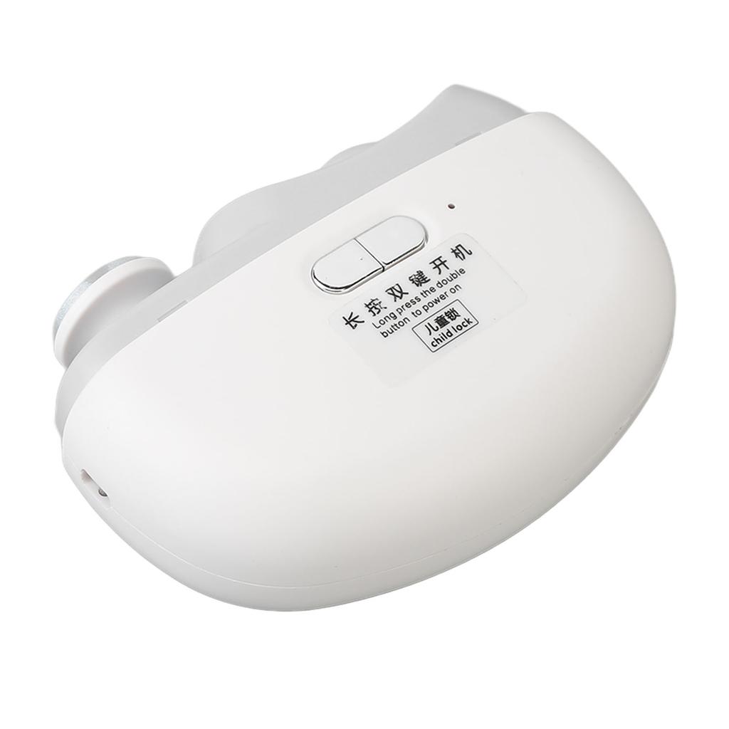 Elektryczny obcinacz do paznokci 2 w 1, ładowalny, z lampką, bezpieczny trymer do paznokci do salonu kosmetycznego, domu, biały