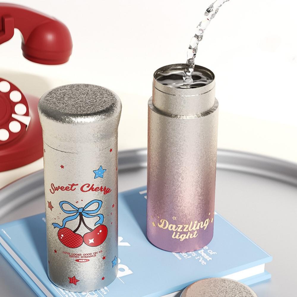 Titanium Insulated Water Bottle Tea Thermoses Coffee Tumbler with Lid Leak Proof Lightweight Portable for Students Travel Hiking