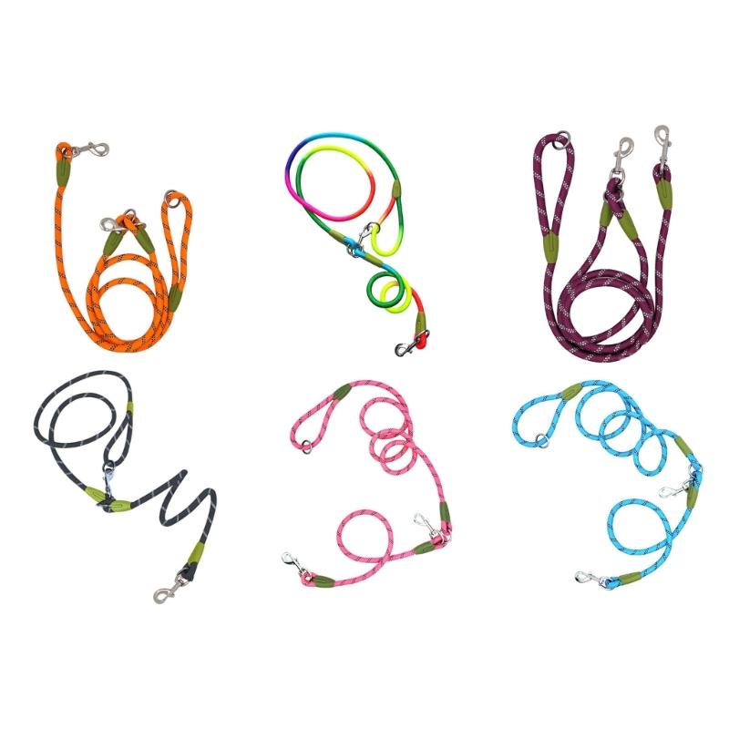 

Nylon Dog Leash for Outdoor Walking Hiking Crossbody Rope Bungee Rope чёрный