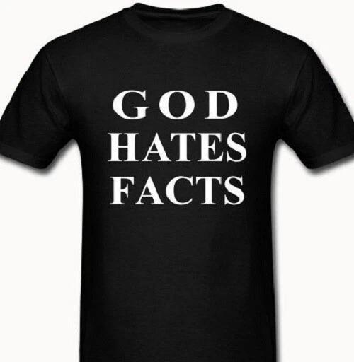 God Hates Facts Atheist t-shirt Tee anti religion science evolution XL