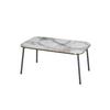 Coffee Table Kr Black Metal Leg Double Gold White