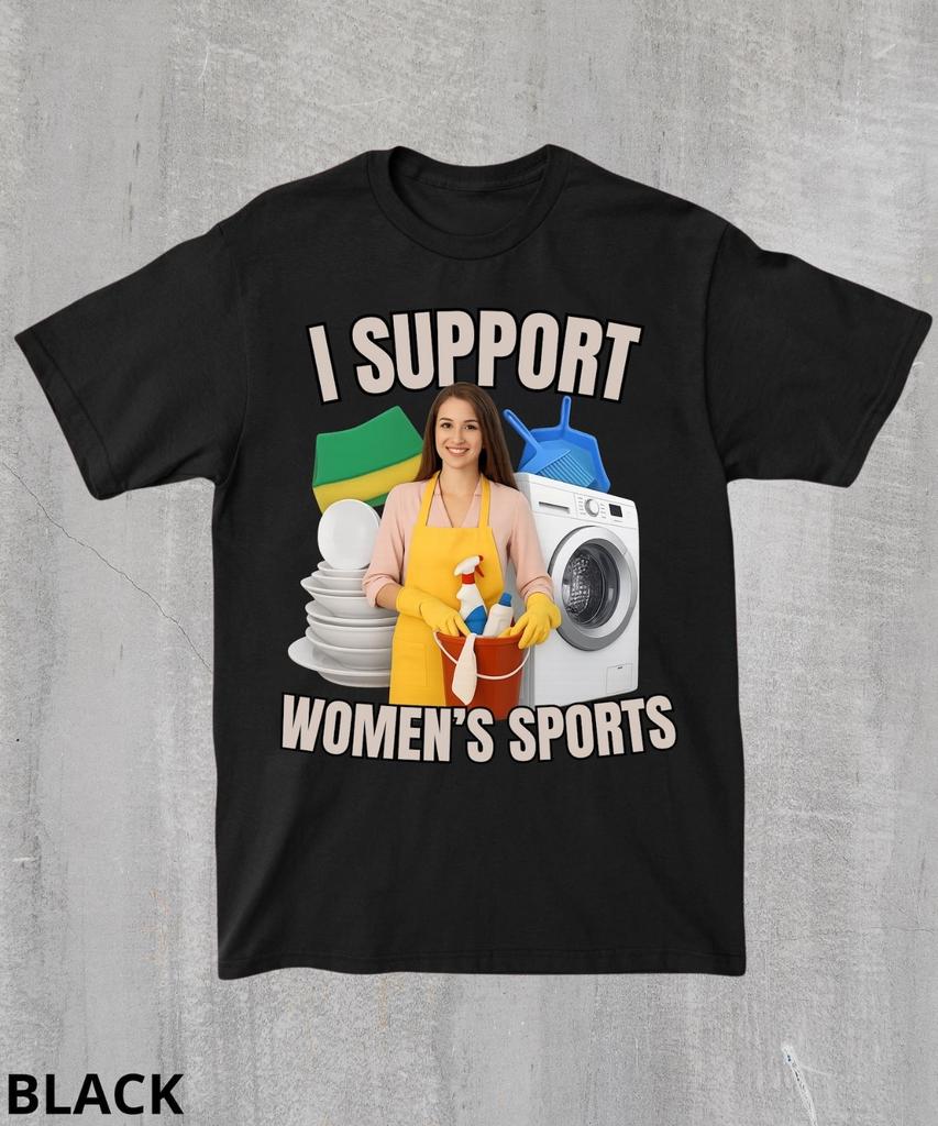 Ich unterstütze Frauensport T-Shirt, Lustiges Gen Z Humor T-Shirt