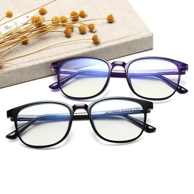

Fashion Anti Blue Light Reading Glasses Women Men Unisex Computer Goggles Eyewear Retro Round Frame Eye Protection Plain Eyeglasses