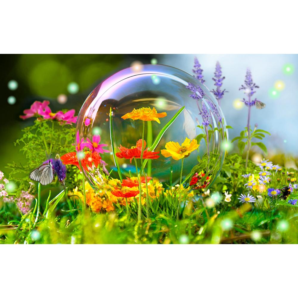 5D Full Round Diamond DIY Landscape Diamond Painting Cross Stitch Windmill Lavender Garden Rhinestone Embroidery Home Decoration