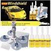 CLAMPER Windshield Crack Repair Kit, Windshield Repair Kit For Chips And Cracks, 4 Pcs Car Glass Repair Kit, Cracks Gone Glass Repair Kit Automotive