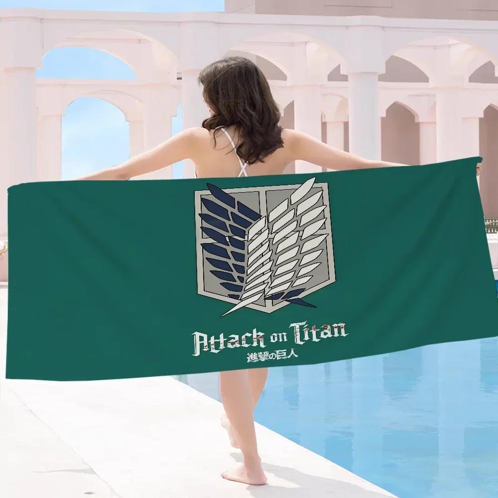 Anime A-Attack On T-Titan Microfiber Beach Towel Absorbent Quick Dry Soft Yoga Swimming Resort Mountain Climbing Towel