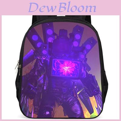 Fashionable Skibidi Toilet Kids Backpack Large Capacity Nylon Bag Unisex Design