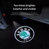 Car Sticker Car Door Welcome Light LED HD Projector Lamp Decoration For Skoda Octavia Rapid Kodiaq Karoq Superb Fabia Kamiq Enya