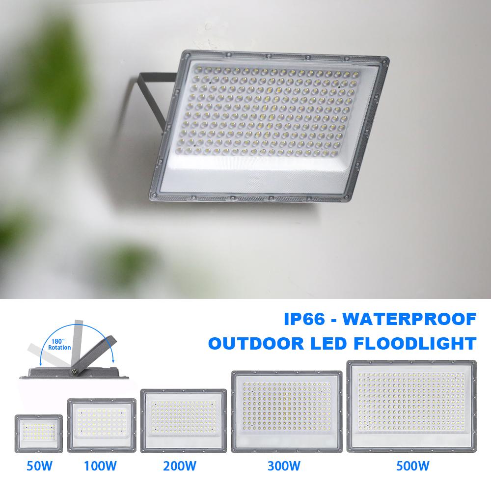 50W 100W 200W 300W 500W Outdoor LED Light Waterproof IP66 Garden Spotlight Decoration LED Lamp Floodlight Modern Lighting AC220v