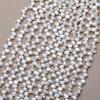 New Natural freshwater pearl necklace with three holes and a polished finish on both sides67mm Baroque Irregular Semi-Finished Beads