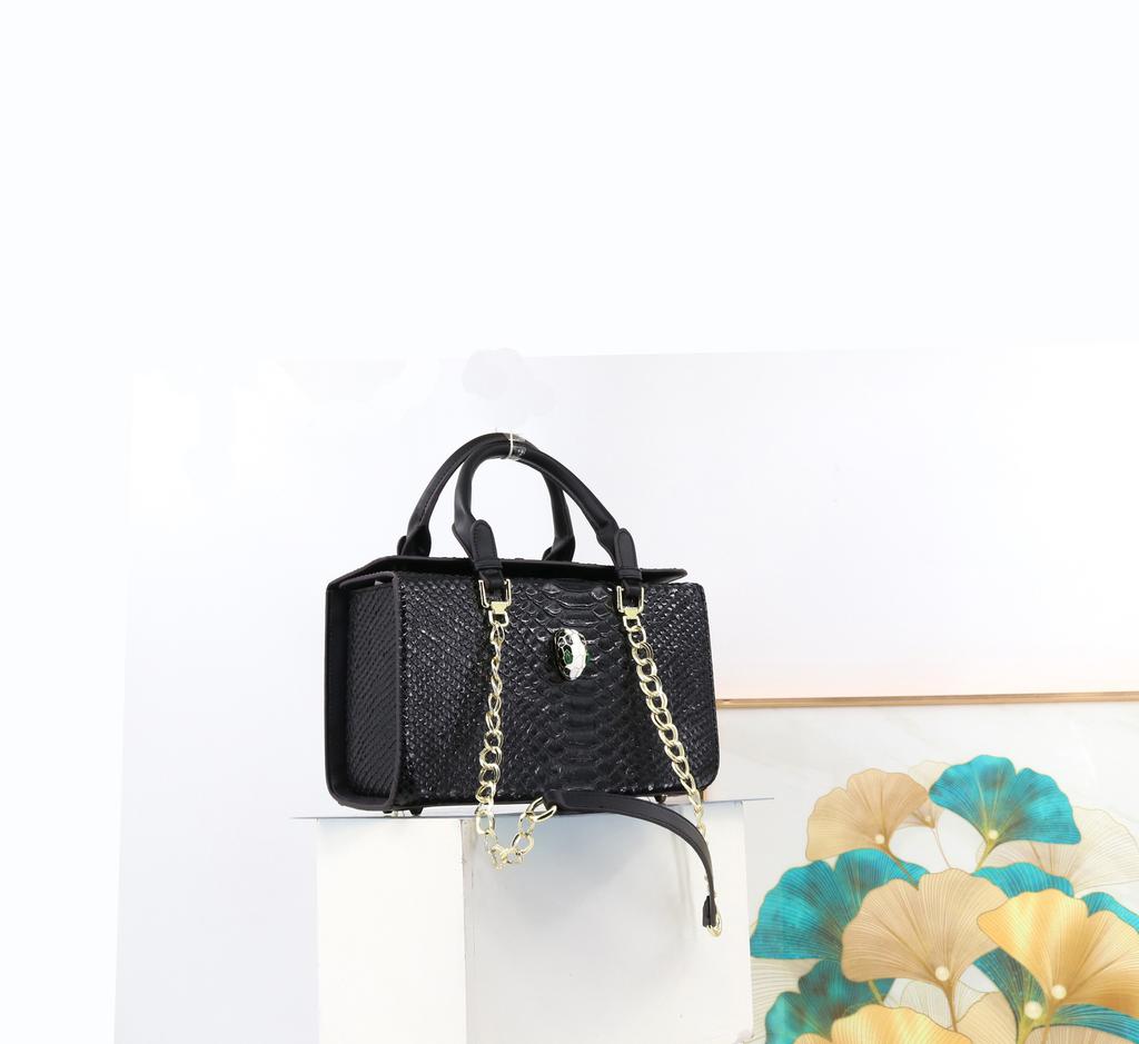 Women'S Bag High Texture Color Hand-Painted Snake Pattern Handbag Womenhandbag Storage