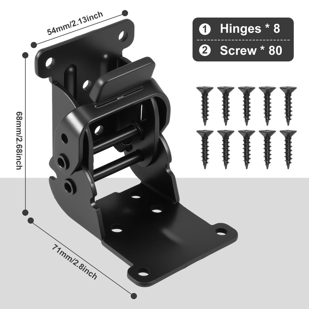 8pcs Folding Brackets 0-90 Degrees Folding Table Legs Brackets Heavy Duty Lock Extension Support Bracket Self-Lock Hinges