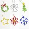 1Pcs Christmas Decoration 1.5M Wire Wreath Colorful Strip Xmas Tree Ornament for Home Decor Line Wreath Ribbon DIY Crafts Party