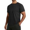 Men Crew Neck Short Sleeve T Shirt Soft Breathable Lightweight Athletic Fit Classic Solid Design Tee Top