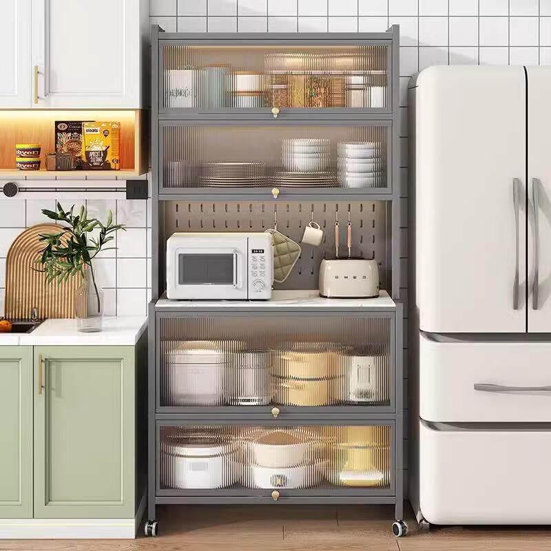 Multifunctional 5-Tier Steel Kitchen Storage Cabinet