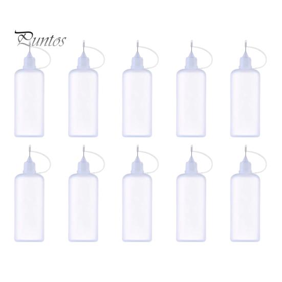 

10 шт. 5/10/20/30/50/100 мл точный наконечник аппликатора капельница для заполнения бутылок клея шейкер игольчатый наконечник бутылка клея для квиллинга ремесло масленка 10ML 10pcs