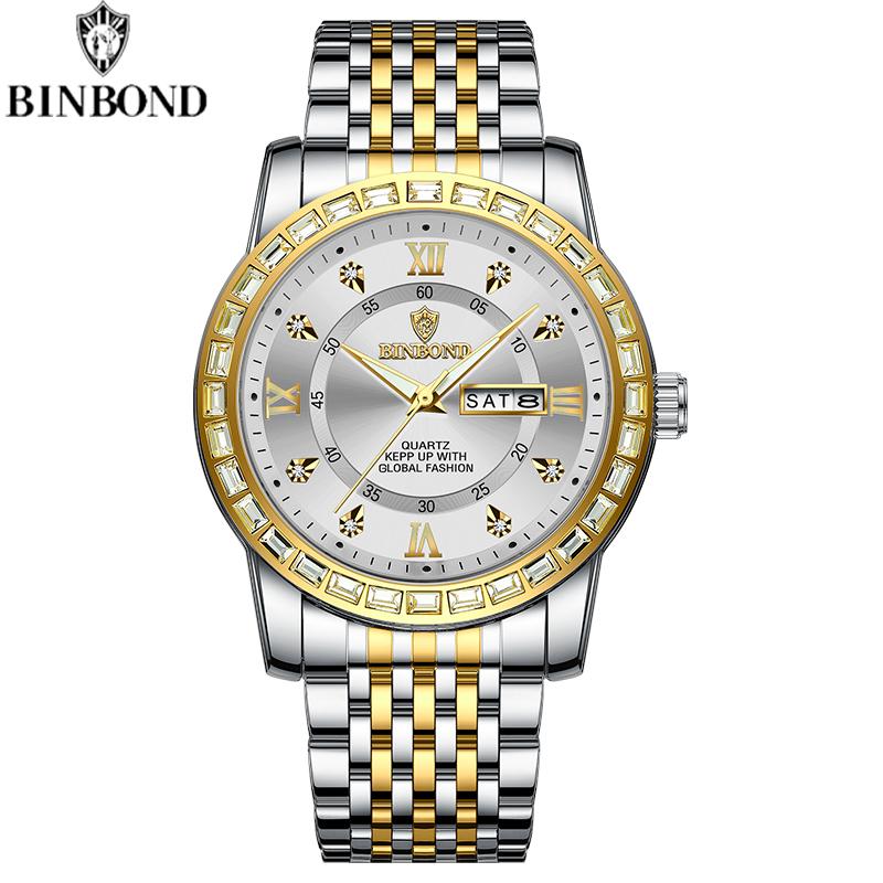 Fashion Quartz Wristwatches Gold Clock Men Luxury Watch Casual Business Analog Watches Relogio Masculino