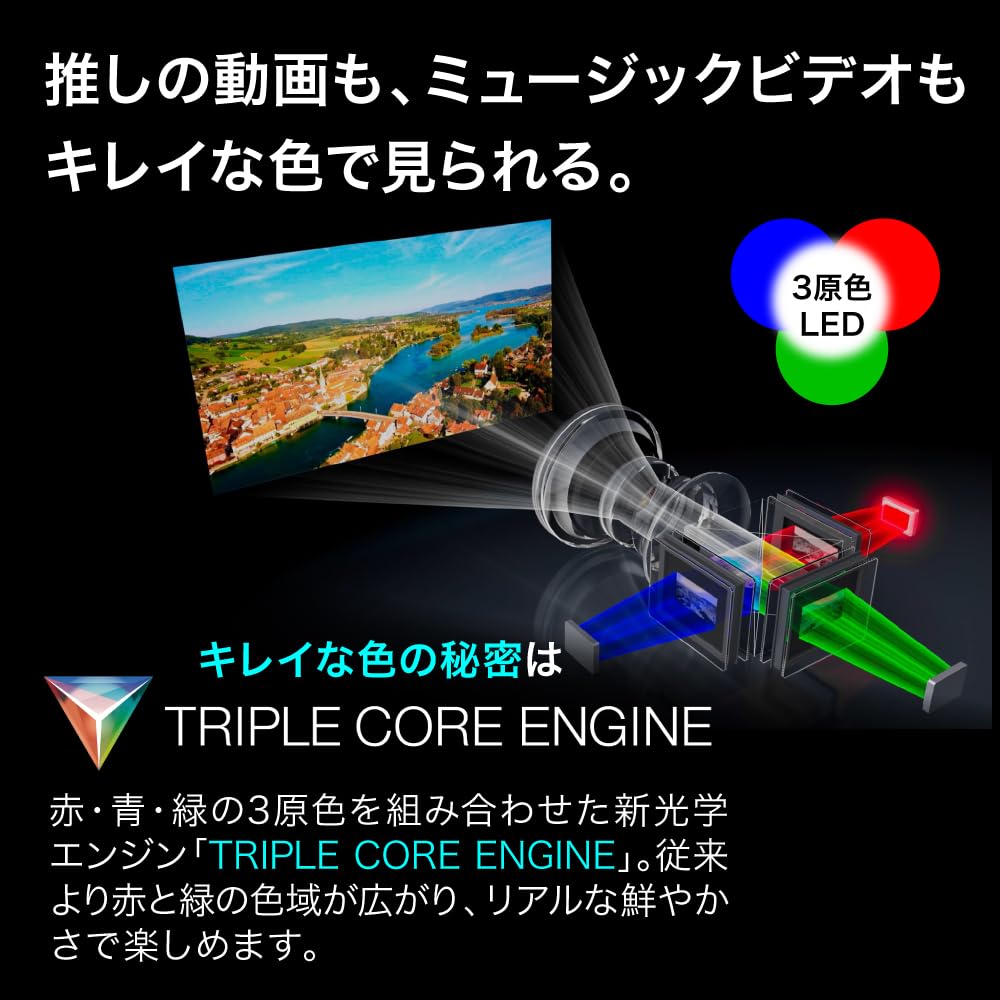 Epson Home Projector EF-61W Lifestudio Pop 700lm Full HD Built-in Google TV Compact Home Theater for Oshi-katsu Movies Sports Viewing