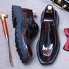 Cowhide Leather Shoes Men's Lacquered Big Head Business Casual Shoes Men's Platform Men's Shoes