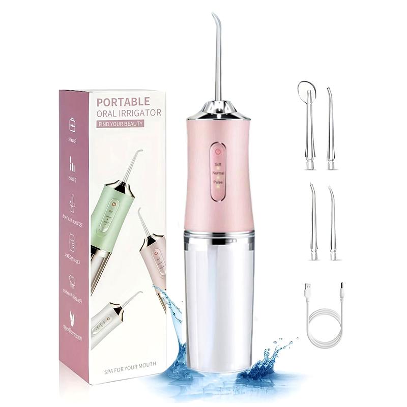 

Oral Irrigator Portable Travel Water Flosserm Dentist Recommended New Model For Convenient Oral Hygiene For The Whole Family one size розовый