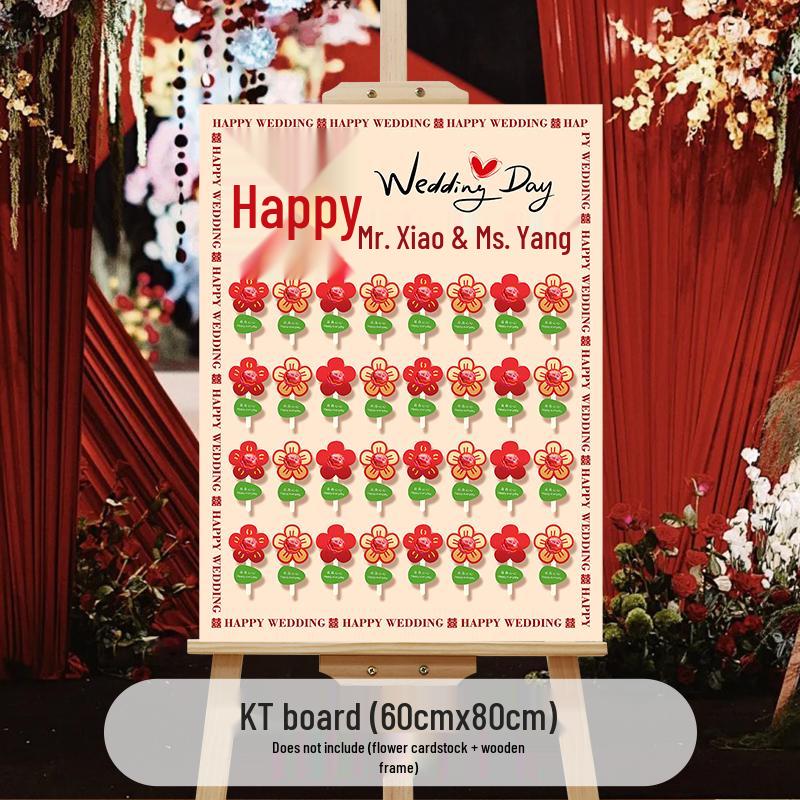 Creative Wedding Engagement Candy Lollipop Welcome Sign and KT Board Backdrop Decoration