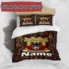 3pcs Duvet Cover Set (1*Duvet Cover + 2*Pillowcase, Without Core), Custom Name Go Ahead Eagles Pattern Bedding Set, Home Bedroom Decor Gift