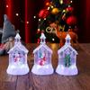 Snowball Lamp with Illuminated Snow Effect Santa Snowman Tree Decorations for Desktop Ornament Clear Plastic Material