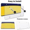 Flat Clear License Plate Covers, 2 Pack Clear Unbreakable License Plate Shields with Tire Valve