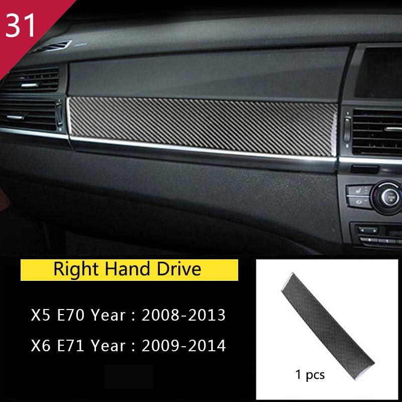 AAACH1 For BMW X5 X6 E70 E71 Accessories Car Interior Air Conditioning CD Console Panel Cover Decoration Trim Carbon Fiber Car Styling