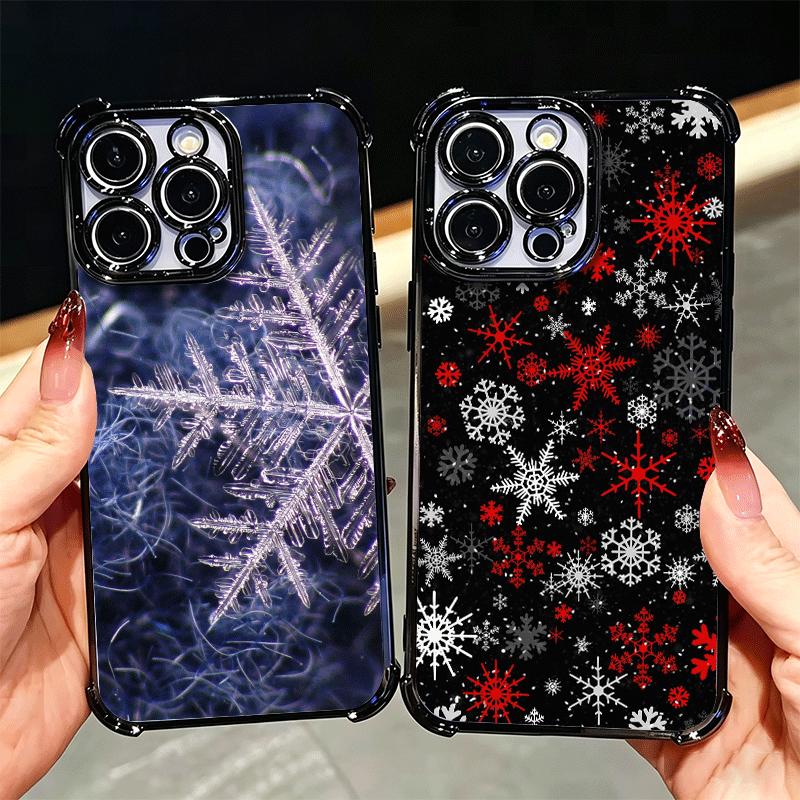 Snow Snowflake Winter Cold Plating Phone Case For Xiaomi Poco X5 X6 X7 X8 Pro Max F8 Ultra F7 M8 M7 M5S Redmi 15C 15 14C 13C 13