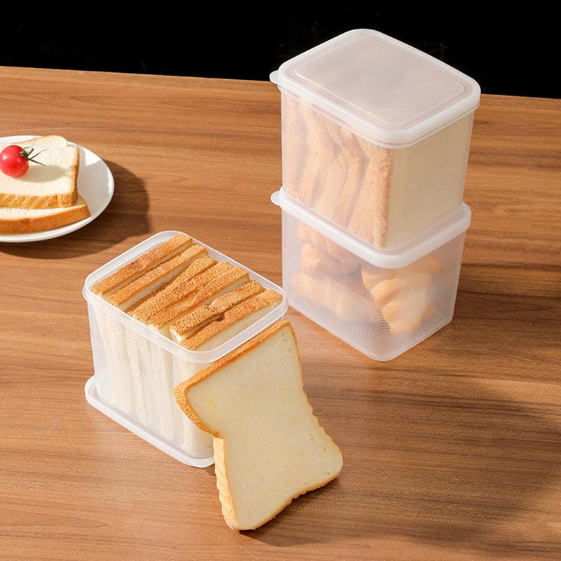 Bread Container Storage Box Dispenser With Cover Case Toast Cake Sandwich Container Airtight Box Bread Crisper Box Home Tool