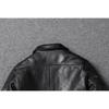 Chinese Size Classical 1940 Style Men Leather Jacket Uncoated Cracked Goatskin Leather Soft Slim Spring Autumn