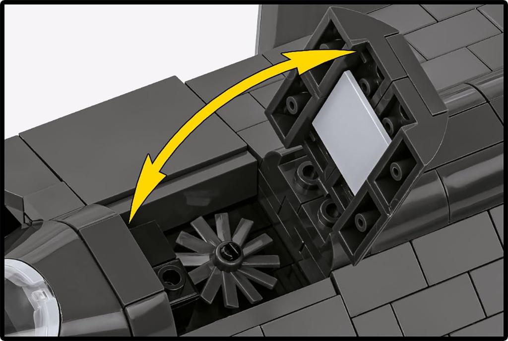 COBI 5912 F-35B Lightning II Fighter Model Kit, Armed Forces Series, 1:48 Scale, 614 Pieces, with Minifigure, Gray