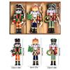 9Pcs Christmas Wooden Ornaments Nutcracker Soldier Xmas Tree Hanging Pendant Christmas Home Decorations New Year Gift