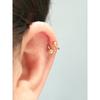 14K earlobe twist ball piercing 1.2mm thickness