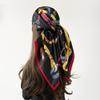 High-end Sense  Big Square Scarf  Women's Scarf  European and American Versatile Scarf  Imitation Silk Screen Scarf  Women's