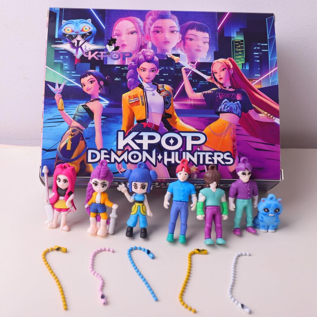 New KPOP Demon Hunter Girl Group Blind Box Figure Series Soft Rubber Keychain Pendant Desktop Blind Box Display Ornament Popmart
