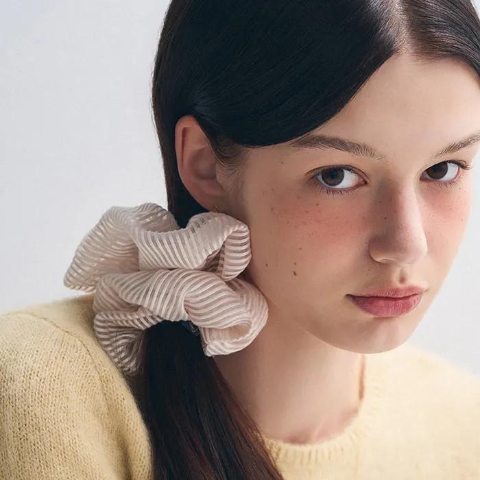Sheer stripe scrunchie
