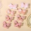 14pcs/set Cute Butterfly Hair Clips for Women Girls Handmade Sweet Hairpins Plaid Flower Kids Toddler Headwear Hair Accessories