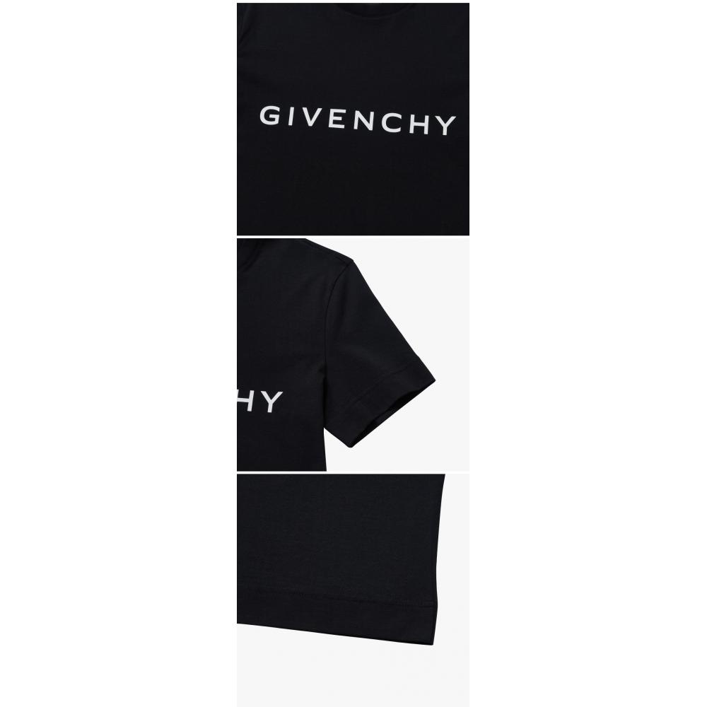 Givenchy Bm716g3yac 001 T-shirt da uomo a maniche corte, vestibilità slim, con stampa logo Archetype, taglia S